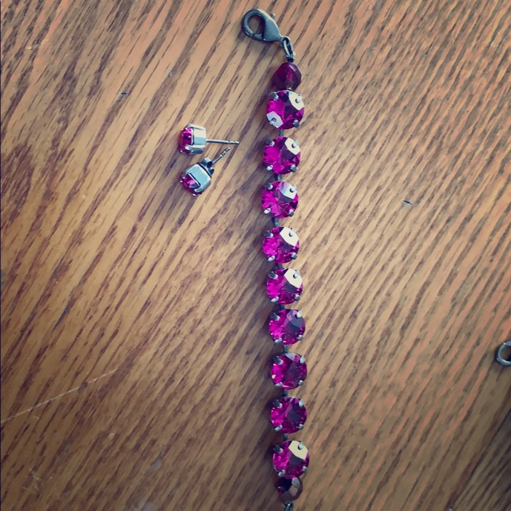 Earrings and bracelet